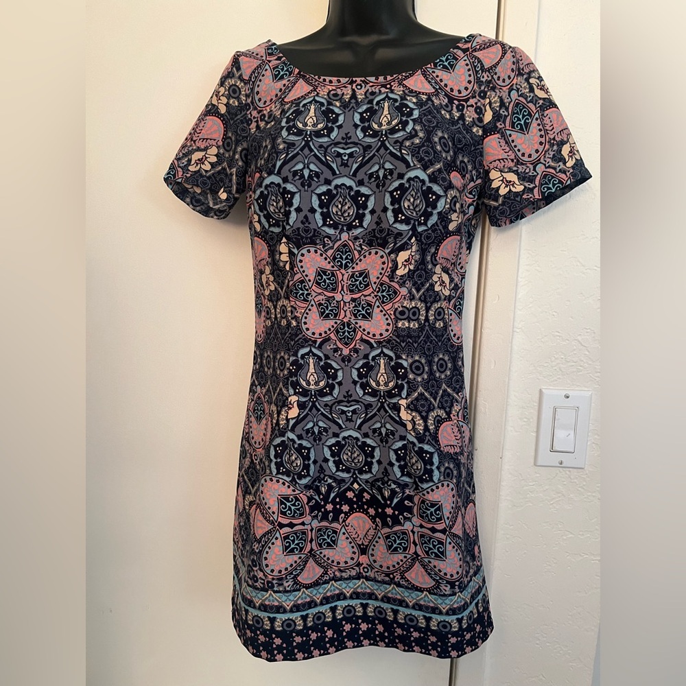 Hollister Blue Pink Sheath Mini Dress Casual